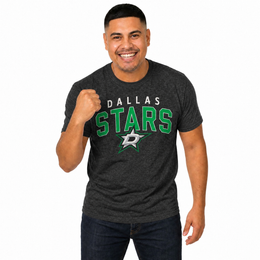 Dallas Stars Stars T-Shirt Heathered Cotton Tee for Men and Women - Black Heather