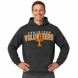 Tennessee Volunteers Hoodie Heathered Fleece Sweatshirt - Black Heather