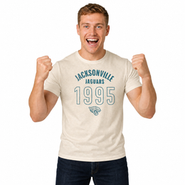 Jacksonville Jaguars Big Date Tag-Less T-Shirt - Natural