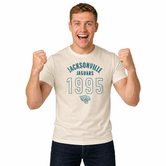 Jacksonville Jaguars Big Date Tag-Less T-Shirt - Natural