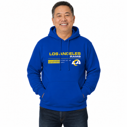 Los Angeles Rams Adult NFL Speed Stat Sheet Fleece Hooded Sweatshirt - Royal
