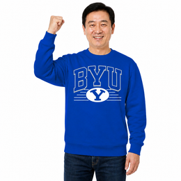 BYU Cougars NCAA Overtime Classics Crewneck Sweatshirt Men Women - Royal