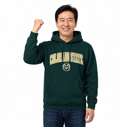 Colorado State Rams NCAA Adult Tackle Twill Hooded Sweatshirt - Green