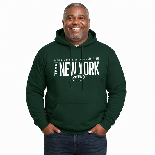 New York Jets NFL Modern Endzone Fleece Hoodie Forest Green Sweatshirt - Forest Green