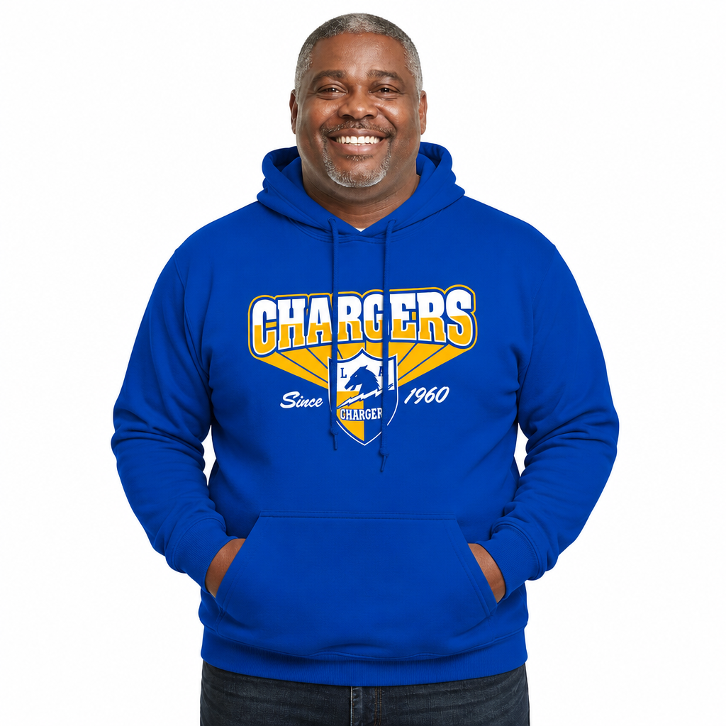 Los Angeles Chargers Vintage Block Fleece Hoodie - Royal