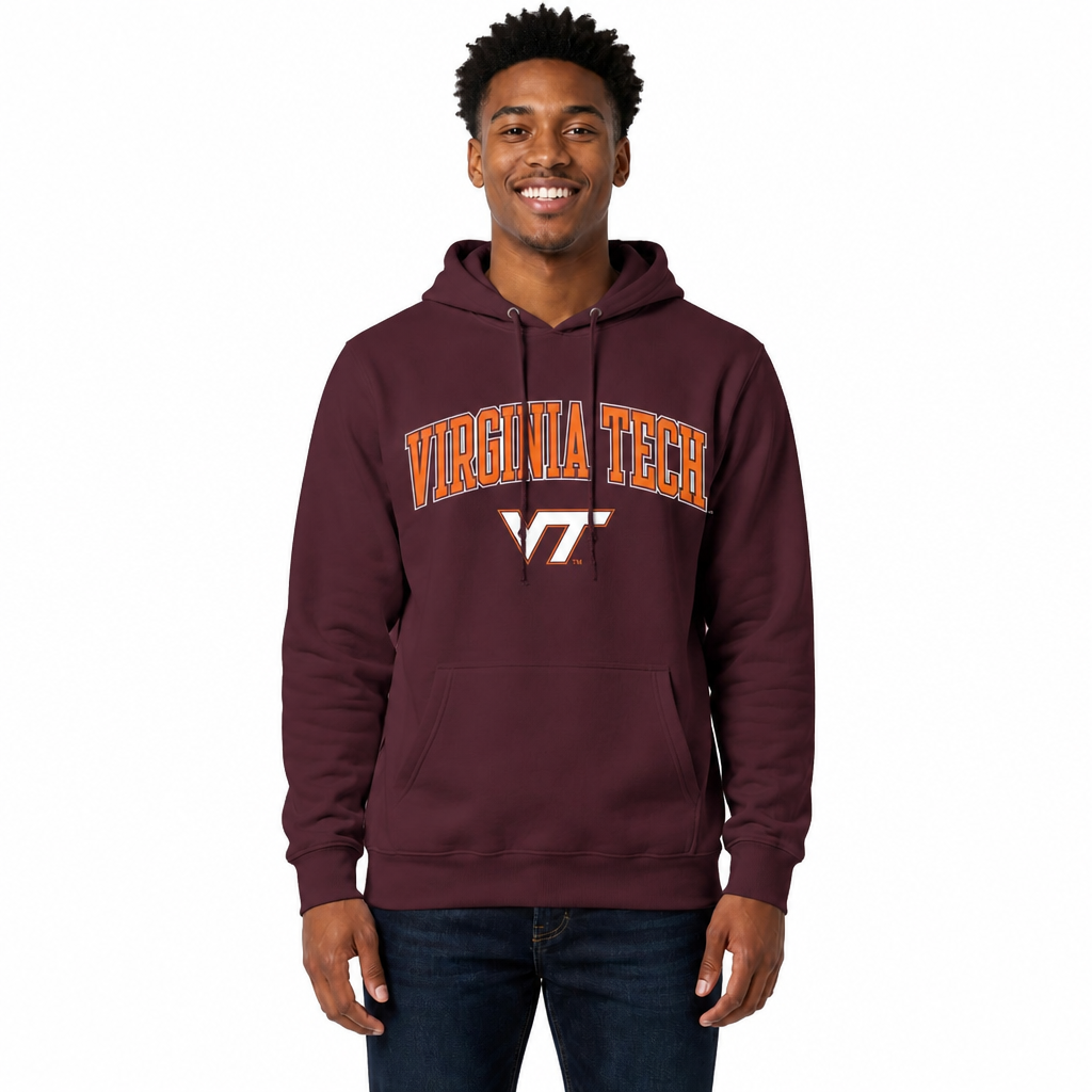 Virginia Tech Hokies Arch & Logo Gameday Hoodie - Maroon