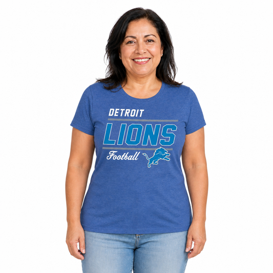 Detroit Lions Lions Women's NFL Gameday T-Shirt - Royal