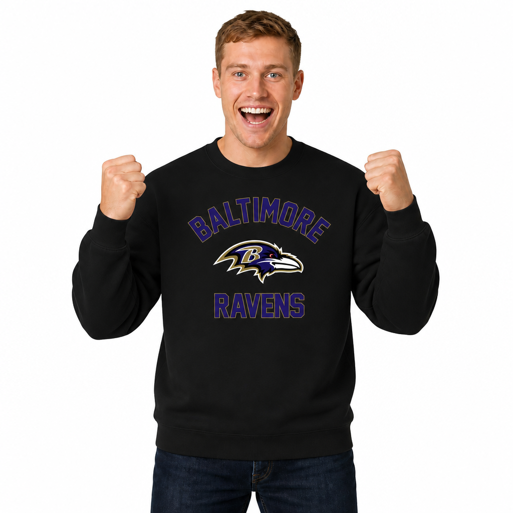 Baltimore Ravens NFL Crewneck Sweatshirt - Black