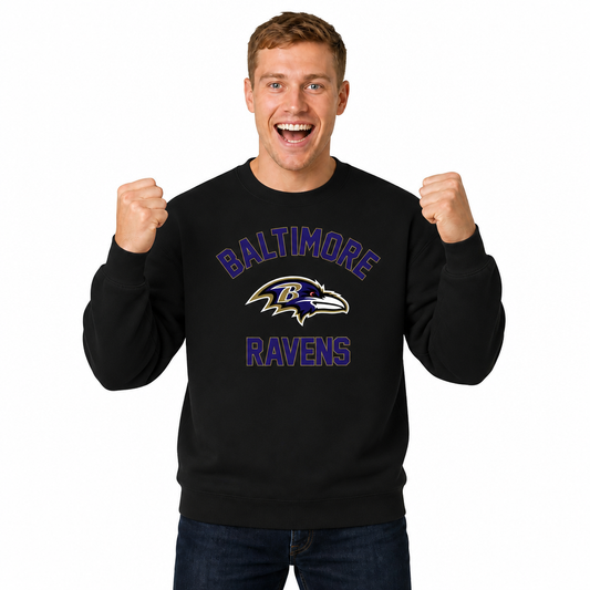 Baltimore Ravens NFL Crewneck Sweatshirt - Black