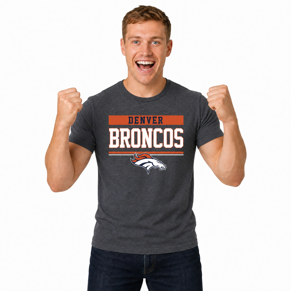 Denver Broncos Charcoal T-Shirt for Men and Women - Charcoal