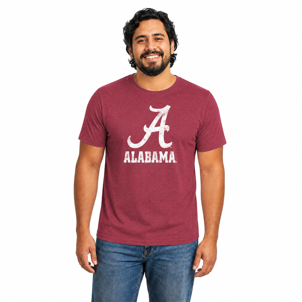 Alabama Crimson Tide Heathered Logo T-Shirt - Crimson