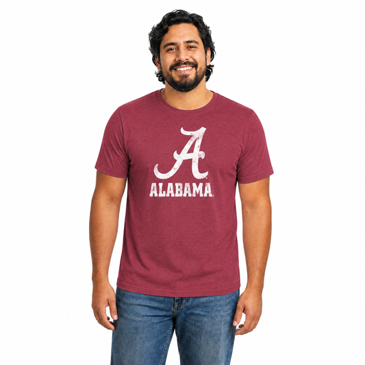 Alabama Crimson Tide Heathered Logo T-Shirt - Crimson