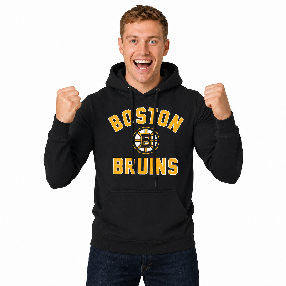 Boston Bruins Hoodie Pullover Sweatshirt - Black