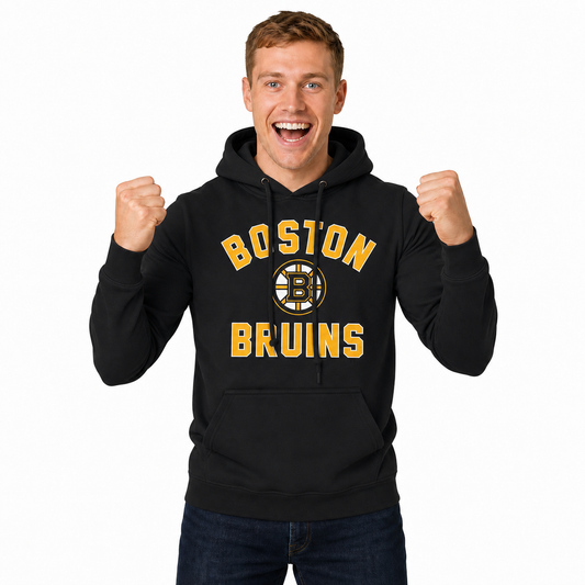Boston Bruins Hoodie Pullover Sweatshirt - Black
