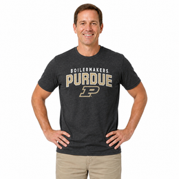 Purdue Boilermakers T-Shirt Heathered for Men and Women - Black Heather