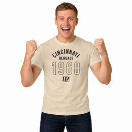 Cincinnati Bengals Big Date Tag-Less T-Shirt - Natural