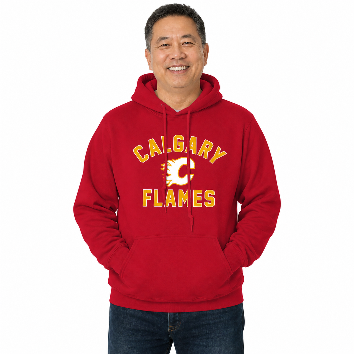 Calgary Flames Hoodie Pullover Sweatshirt - Red