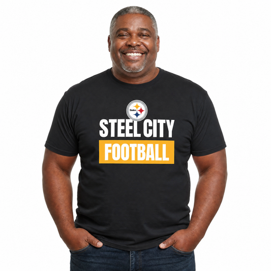 Pittsburgh Steelers NFL Team Slogan T-Shirt - Black