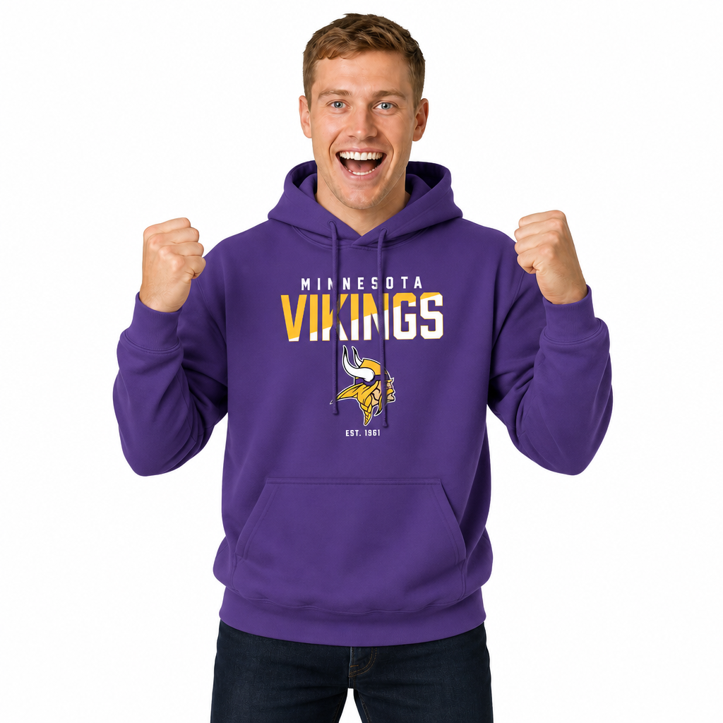 Minnesota Vikings Vikings Hoodie Fleece Sweatshirt for Men and Women - Purple