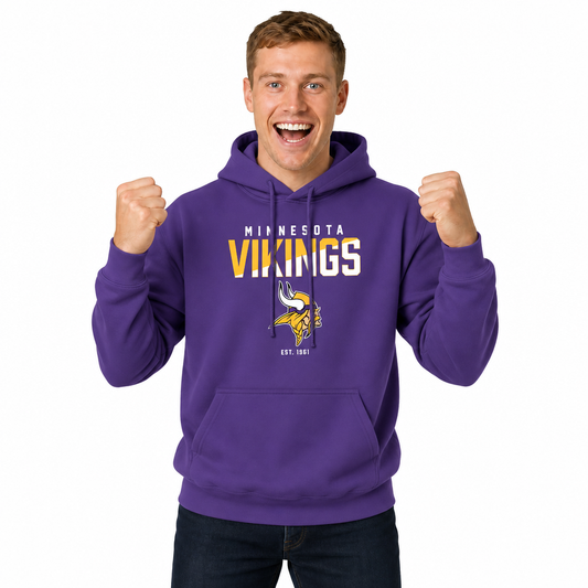 Minnesota Vikings Vikings Hoodie Fleece Sweatshirt for Men and Women - Purple