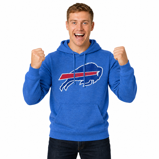 Buffalo Bills Modern Throwback Fleece Hoodie - Blue