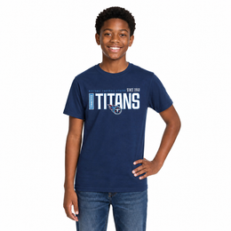 Tennessee Titans NFL Youth Modern Endzone T-Shirt Unisex Boys Girls - Navy
