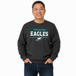 Philadelphia Eagles NFL Team Block Crewneck Sweatshirt - Charcoal