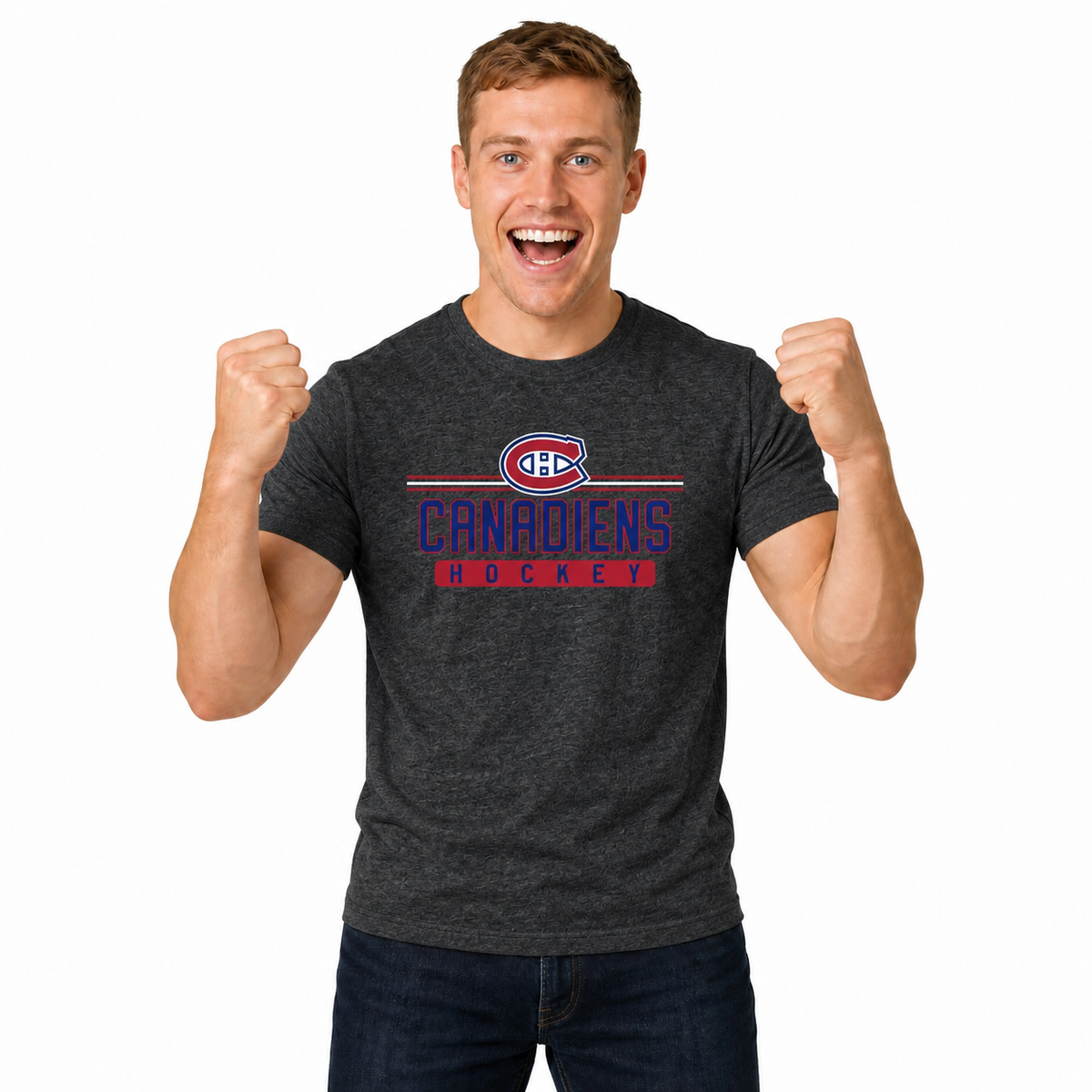 Montreal Canadiens T-Shirt NHL Heather Charcoal - Charcoal