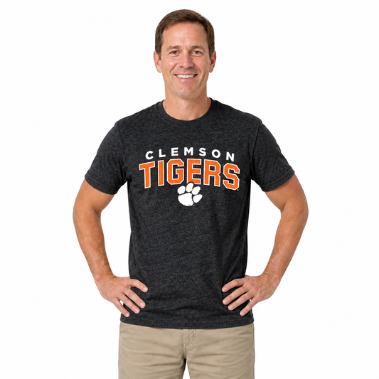 Clemson Tigers T-Shirt Heathered for Men and Women - Black Heather