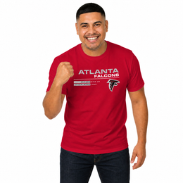 Atlanta Falcons Adult NFL Speed Stat Sheet T-Shirt - Red