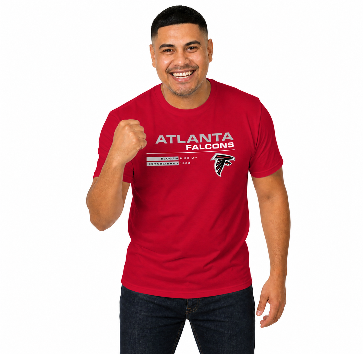 Atlanta Falcons Adult NFL Speed Stat Sheet T-Shirt - Red