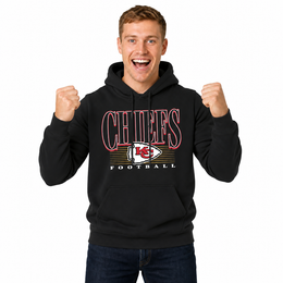 Kansas City Chiefs NFL Overtime Blueprint Pullover Hoodie Men Women - Black