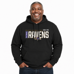 Baltimore Ravens NFL Modern Endzone Fleece Hoodie Black Sweatshirt - Black