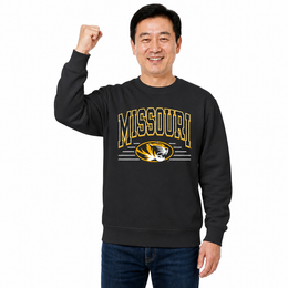 Missouri Tigers NCAA Overtime Classics Crewneck Sweatshirt Men Women - Black