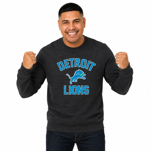 Detroit Lions  NFL Crewneck Sweatshirt - Heathered Charcoal