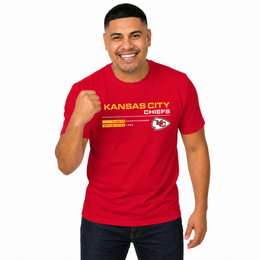Kansas City Chiefs Adult NFL Speed Stat Sheet T-Shirt - Red