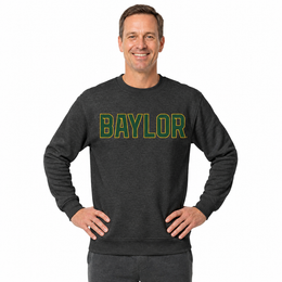 Baylor Bears NCAA Adult Charcoal Crewneck Fleece Sweatshirt - Charcoal