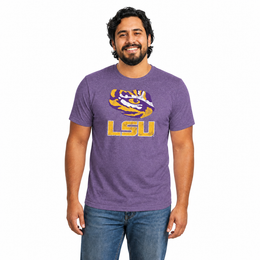 LSU Tigers Heathered Logo T-Shirt - Purple
