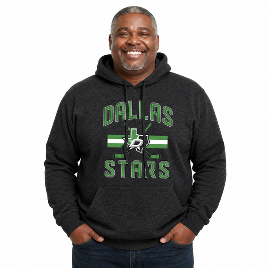 Dallas Stars Stars Hoodie Fleece Hooded Sweatshirt - Black