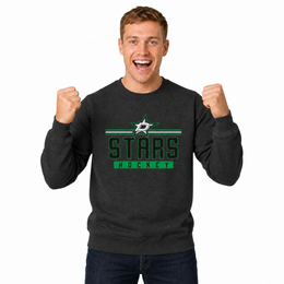 Dallas Stars NHL True Fan Fleece Crewneck Sweatshirt Men Women - Charcoal