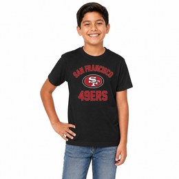 San Francisco 49ers Youth NFL Football T-Shirt - Black
