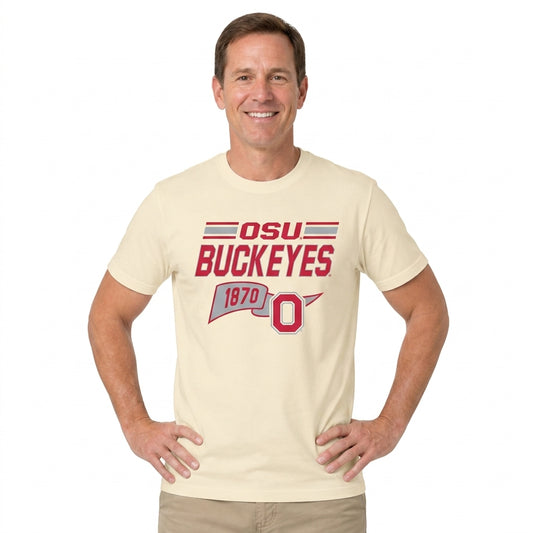 Ohio State Buckeyes Varsity Club Pennant Shirt - Off White