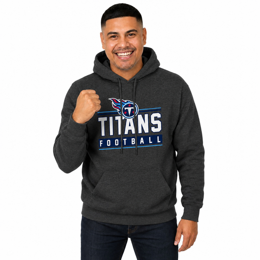 Tennessee Titans NFL Adult True Fan Hooded Charcoal Sweatshirt - Charcoal