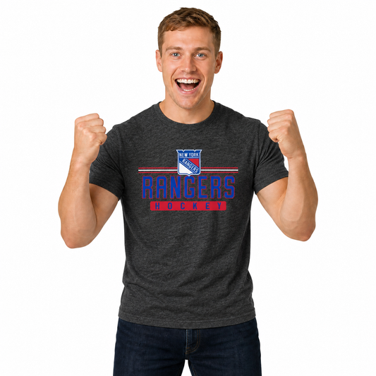 New York Rangers T-Shirt NHL Heather Charcoal - Charcoal