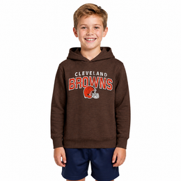 Cleveland Browns  NFL Youth Starting Fresh Fleece Hoodie Boys Girls - Brown