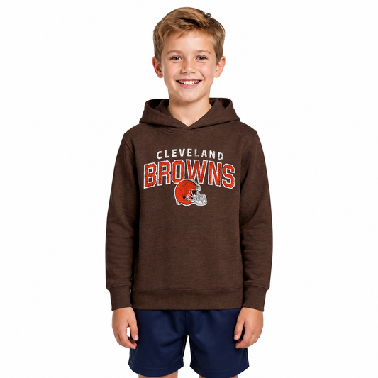 Cleveland Browns  NFL Youth Starting Fresh Fleece Hoodie Boys Girls - Brown