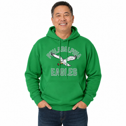 Philadelphia Eagles NFL Men's Women's Retro Gameday Fleece Hoodie - Kelly Green