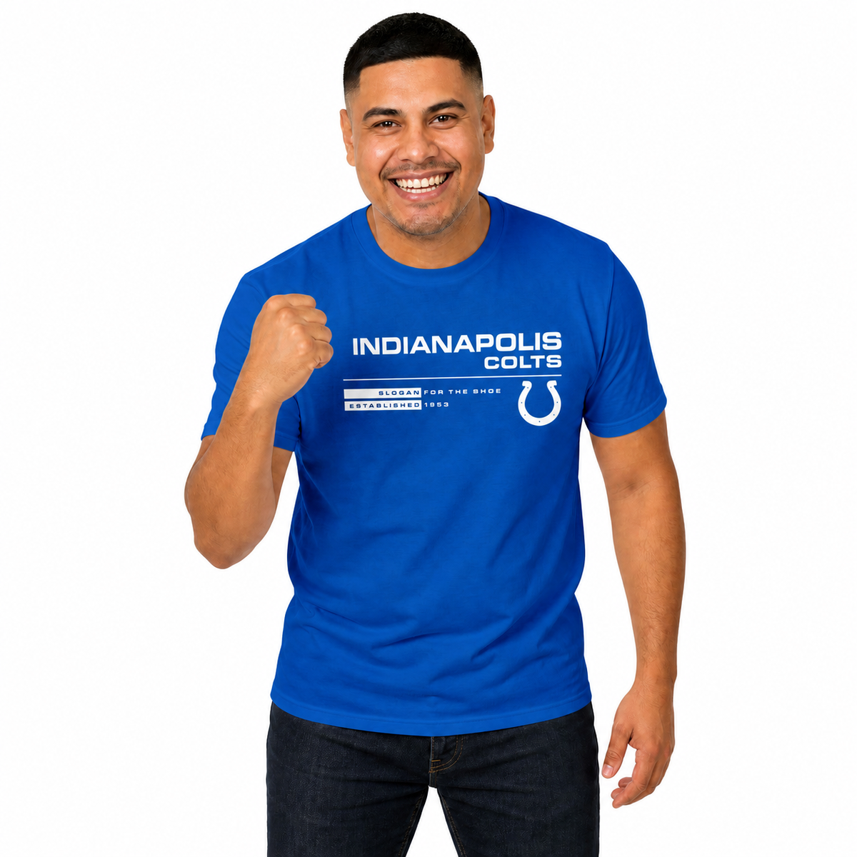 Indianapolis Colts Adult NFL Speed Stat Sheet T-Shirt - Royal
