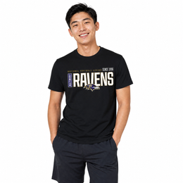 Baltimore Ravens  NFL Shirt Men Women Unisex Tag-Free Cotton Gameday Tee - Black