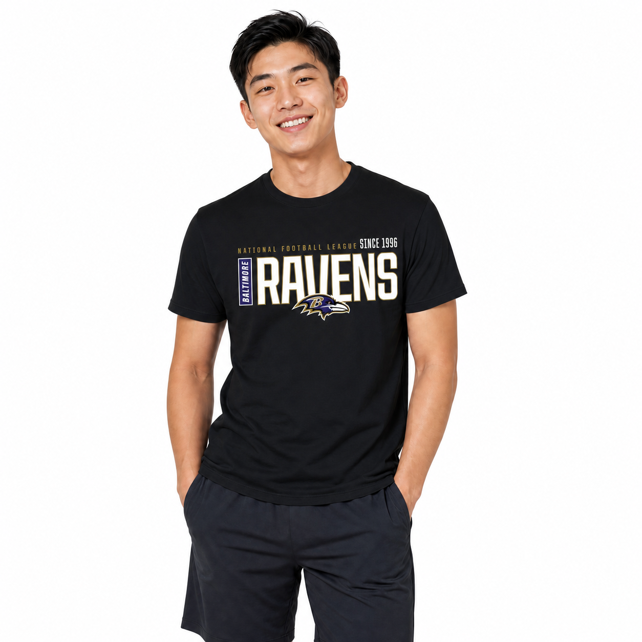 Baltimore Ravens  NFL Shirt Men Women Unisex Tag-Free Cotton Gameday Tee - Black